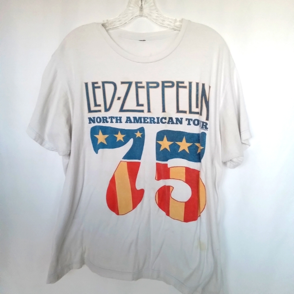 Led Zepplin North American Tour White T-shirt